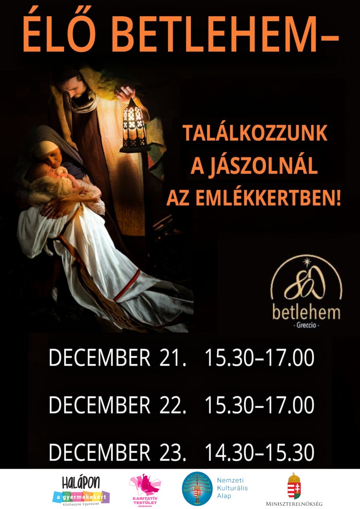 Élő Betlehem az Adventi Lélekkertben