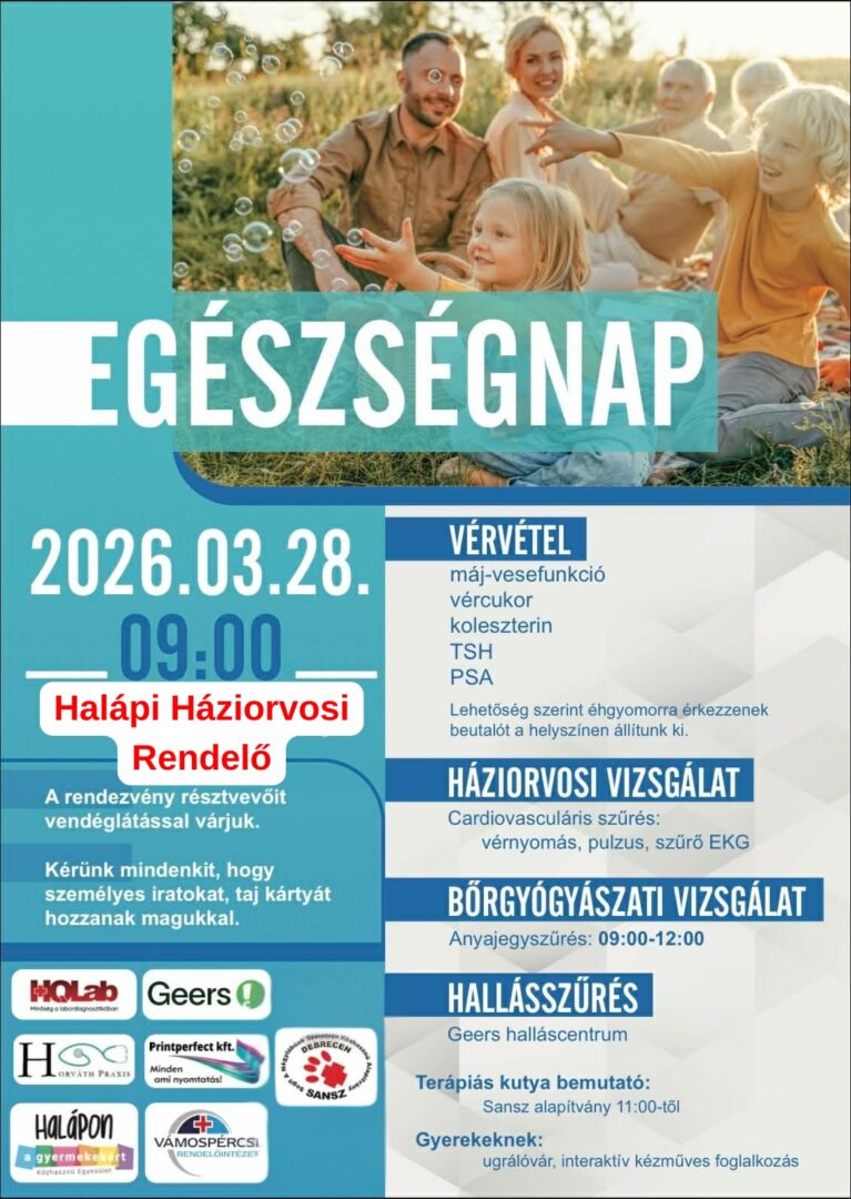Egészségnap – Helyszín változás!